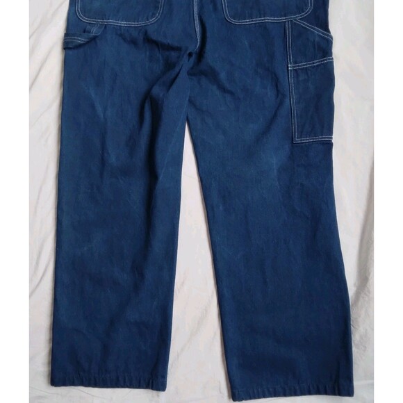 Liberty Overalls Mens Blue Denim Bib Work Bibs 42 x 32 - Picture 12 of 13